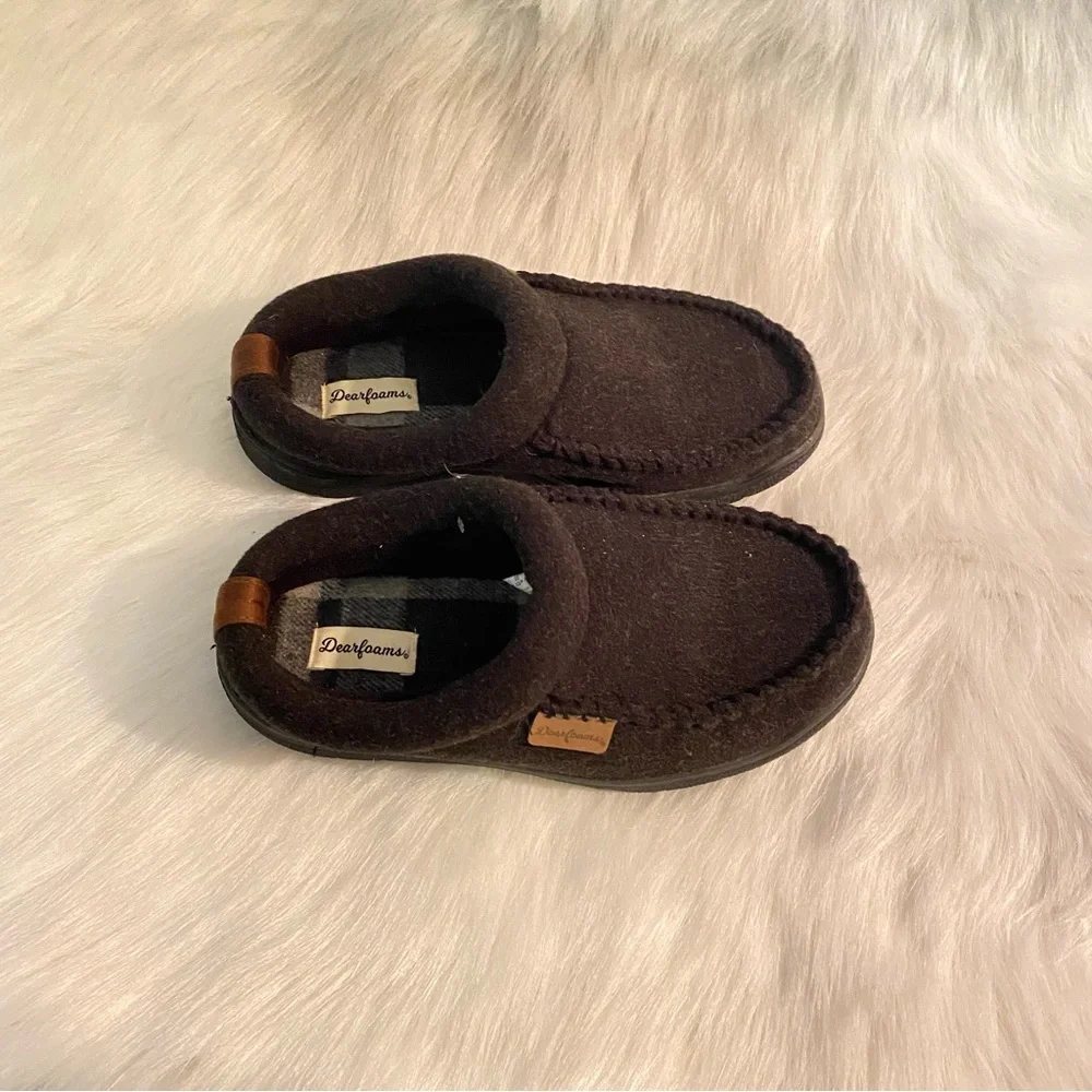 DearFoams Slippers Mens Size 7-8 Slip‎ On/Off
